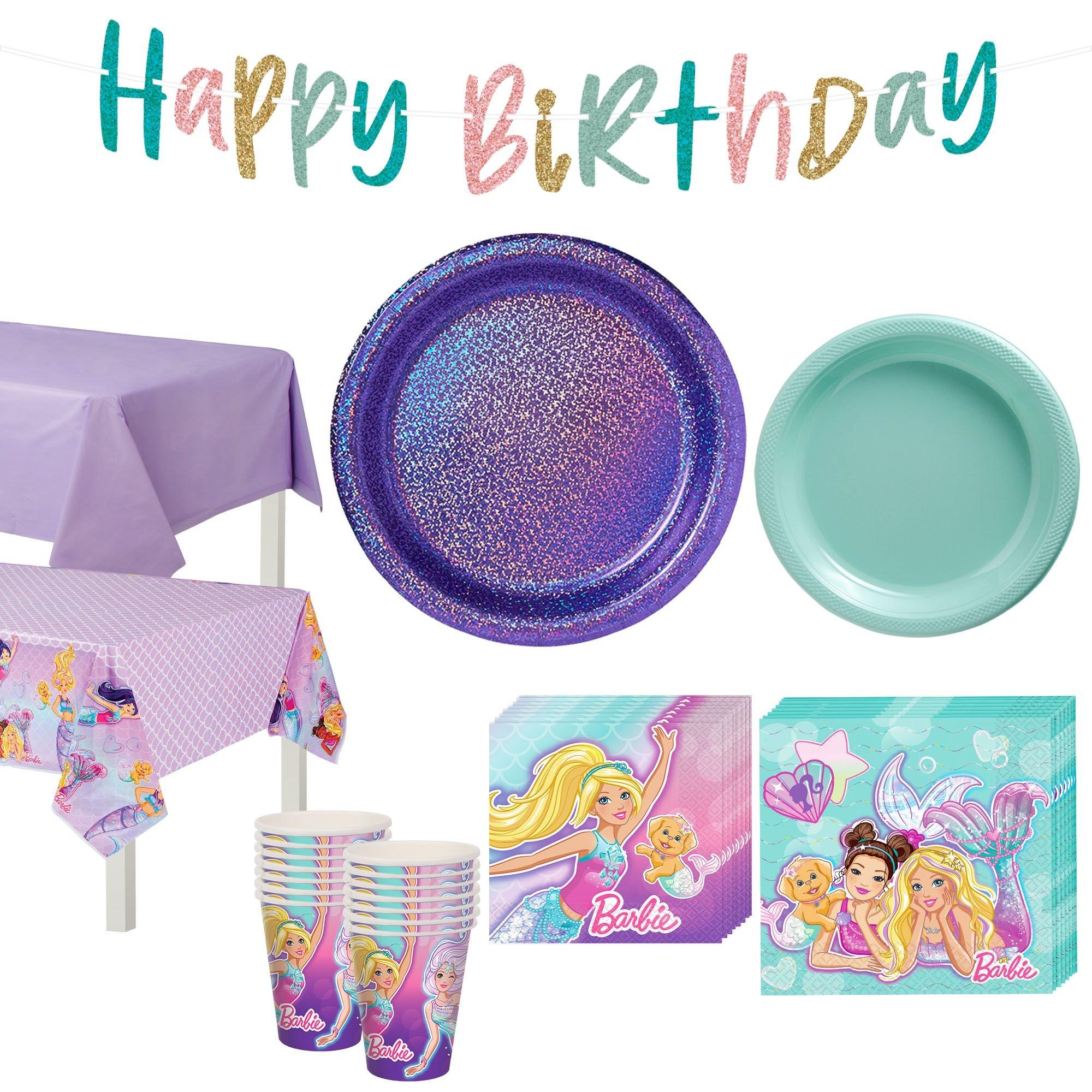 Mermaid barbie birthday cheap party supplies